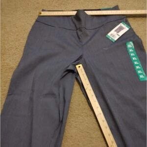 SC&CO Womens XL Navy Pinstripe 360 Tummy Control‎ Wide Leg Dress Pants New